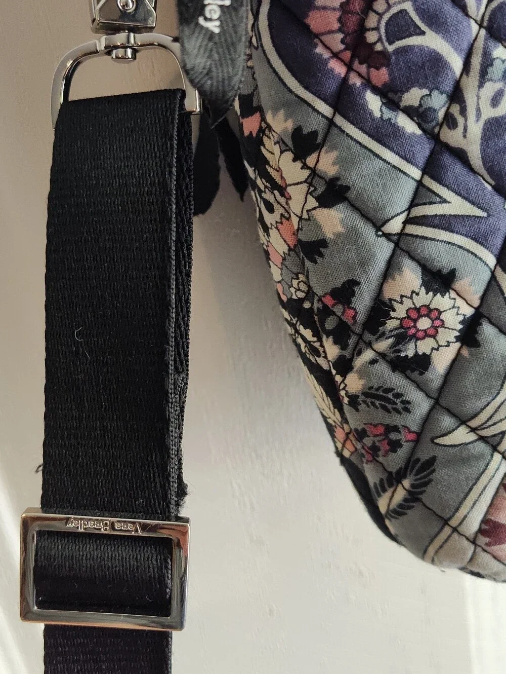 Vera Bradley Quilted Laptop Bag in Black, Pink, Purple.